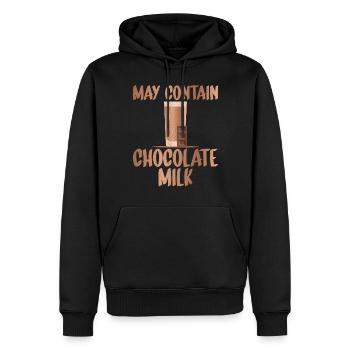 Cadeaux pour amateurs de lait au chocolat - Sweat à capuche Premium bio Homme - noir - Devant - Nico (187cm)