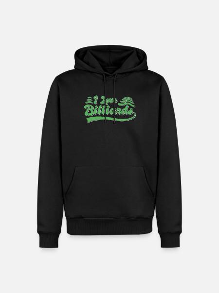 Ich liebe Billiard - Männer Premium Bio Hoodie - Schwarz
