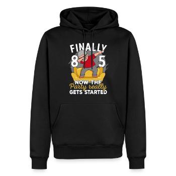 85. Geburtstag Mann 85 Jahre alt 85ter 85er Opa - Männer Premium Bio Hoodie - Schwarz - Vorne - Nico (187cm)