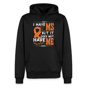Multiple Sclerosis Awareness - Men’s Premium Organic Hoodie - black - Front - Nico (187cm)