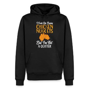 Chicken Nugget Geschenke - Männer Premium Bio Hoodie - Schwarz - Vorne - Nico (187cm)