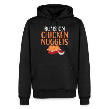 Chicken Nugget Geschenke - Männer Premium Bio Hoodie - Schwarz - Vorne - Nico (187cm)