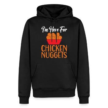 Chicken Nugget Geschenke - Männer Premium Bio Hoodie - Schwarz - Vorne - Nico (187cm)