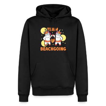 Team Beachgoing Strand Strandurlaub Strandgänger - Männer Premium Bio Hoodie - Schwarz - Vorne - Nico (187cm)