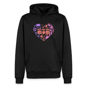 Beach visit Mother Beach Beach holiday Beach - Men’s Premium Organic Hoodie - black - Front - Nico (187cm)