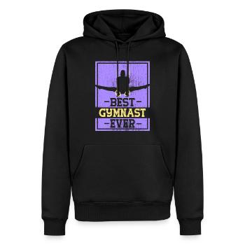 Meilleur gymnaste de tous les temps Gymnaste Gymnastique - Sweat à capuche Premium bio Homme - noir - Devant - Nico (187cm)