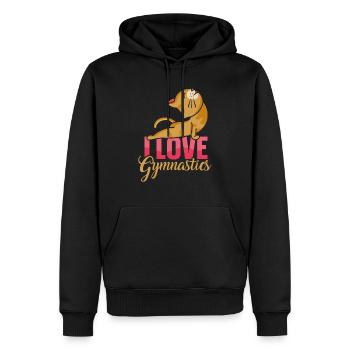 Ich Liebe Gymnastik Katze Turnen Turner Gymnast - Männer Premium Bio Hoodie - Schwarz - Vorne - Nico (187cm)