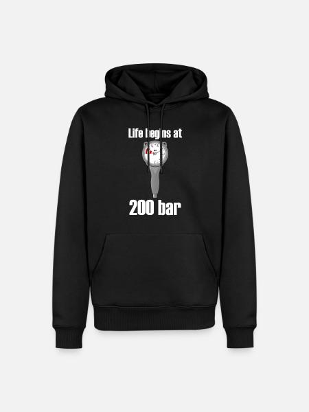 Funny Diving Saying Diving Finimeter - Men’s Premium Organic Hoodie - black