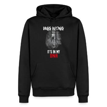 Drag Racing Race Car Fingerprint - Männer Premium Bio Hoodie - Schwarz - Vorne - Nico (187cm)