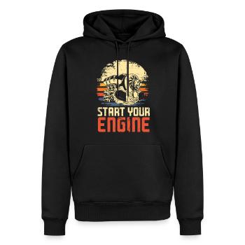 Drag Racing Race Car Retro Vintage - Männer Premium Bio Hoodie - Schwarz - Vorne - Nico (187cm)