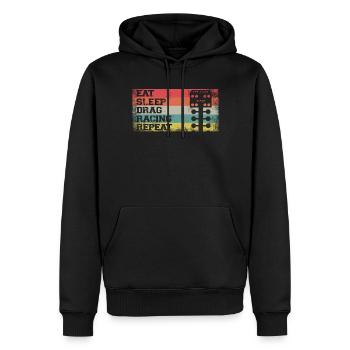 Drag Racing Race Car Retro Vintage - Männer Premium Bio Hoodie - Schwarz - Vorne - Nico (187cm)