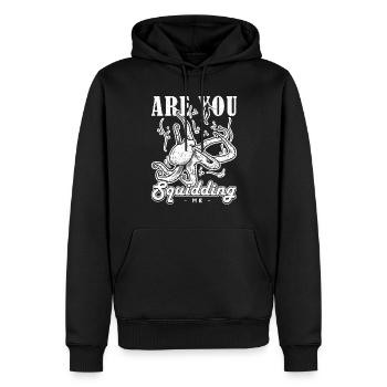 Octopus Are You Squidding Me Marine Biologist - Men’s Premium Organic Hoodie - black - Front - Nico (187cm)