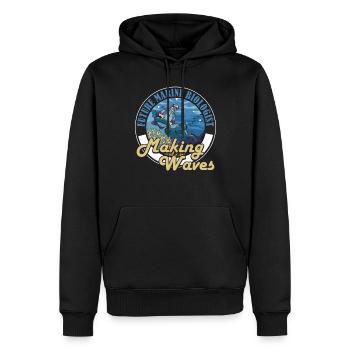 Future Marine Biologist Making Waves Meeresbiologe - Men’s Premium Organic Hoodie - black - Front - Nico (187cm)
