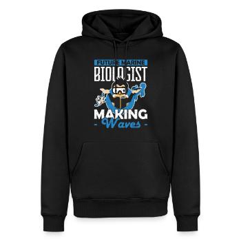 Future Marine Biologist Making Waves Meeresbiologe - Men’s Premium Organic Hoodie - black - Front - Nico (187cm)