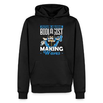 Future Marine Biologist Making Waves Meeresbiologe - Men’s Premium Organic Hoodie - black - Front - Nico (187cm)