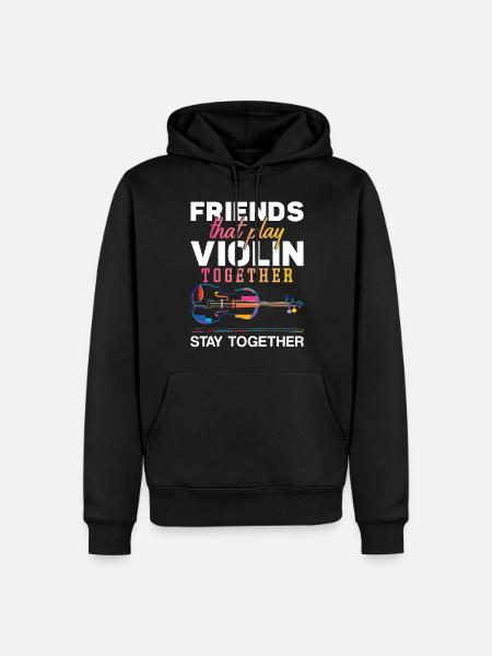 Violon Violoniste Besties Buddies - Sweat à capuche Premium bio Homme - noir