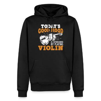 Violin Violinist Today's Good Mood - Männer Premium Bio Hoodie - Schwarz - Vorne - Nico (187cm)