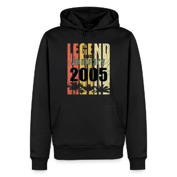 Year of construction 2006 January birth date gift - Männer Premium Bio Hoodie - Schwarz - Vorne - Nico (187cm)