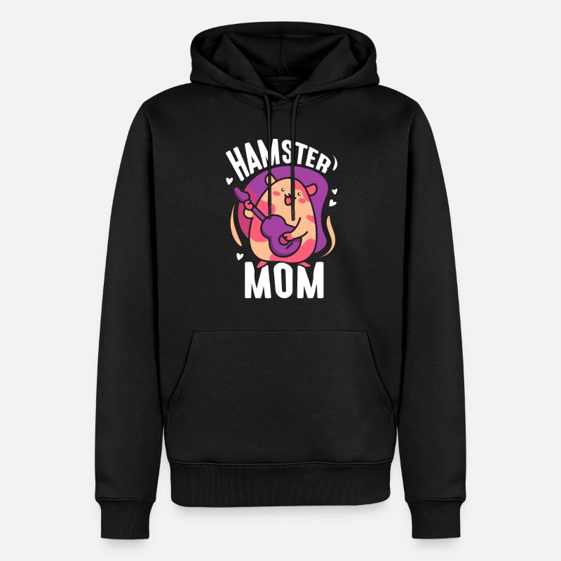 Hamster Maman Propriétaire Mignon Pet - Sweat à capuche Premium bio Homme - noir
