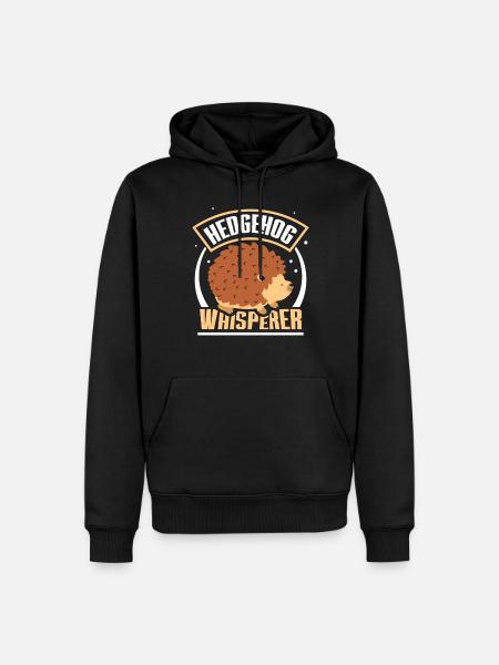 Hedgehog Whisperer Sayings Pet Cute - Men’s Premium Organic Hoodie - black