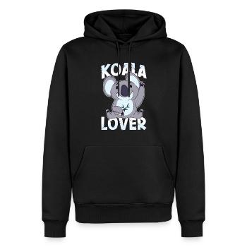 Koala Lovers Mignon Koala Bear Animal Koalas - Sweat à capuche Premium bio Homme - noir - Devant - Nico (187cm)