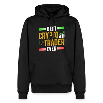 Bester Krypto Trader Aller Zeiten Crypto Traden - Männer Premium Bio Hoodie - Schwarz - Vorne - Nico (187cm)