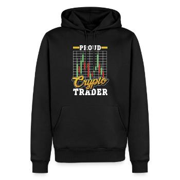 Stolzer Krypto Trader Traden Crypto Trading - Männer Premium Bio Hoodie - Schwarz - Vorne - Nico (187cm)
