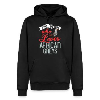 Afrikanischer Graupapagei Papagei Vogel Afrika - Männer Premium Bio Hoodie - Schwarz - Vorne - Nico (187cm)