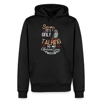 Afrikanischer Graupapagei Papagei Vogel Afrika - Männer Premium Bio Hoodie - Schwarz - Vorne - Nico (187cm)