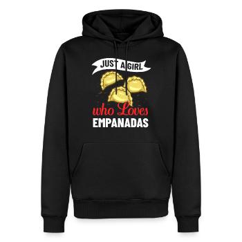 Empanada Argentine Dumpling Espagne - Sweat à capuche Premium bio Homme - noir - Devant - Nico (187cm)