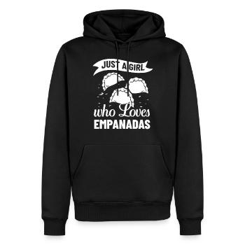 Empanada Argentine Dumpling Espagne - Sweat à capuche Premium bio Homme - noir - Devant - Nico (187cm)