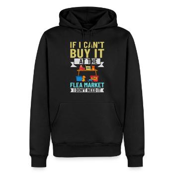 Flea Market Flea Market Funny Articles Market - Men’s Premium Organic Hoodie - black - Front - Nico (187cm)