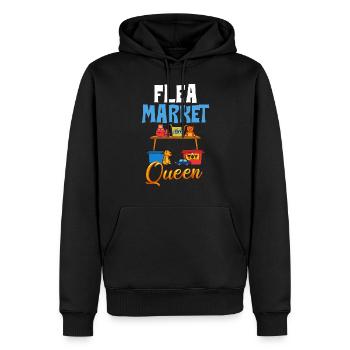 Flea Market Flea Market Funny Articles Market - Men’s Premium Organic Hoodie - black - Front - Nico (187cm)