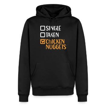 Chicken Nugget Geschenke - Männer Premium Bio Hoodie - Schwarz - Vorne - Nico (187cm)