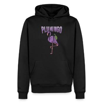 Tiernahrung Pflaumenfruit "plumingo" Flamingo - Männer Premium Bio Hoodie - Schwarz - Vorne - Nico (187cm)