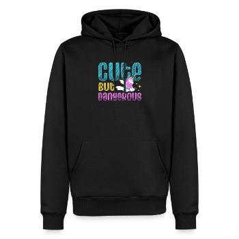 Netter Aber Gefährlicher - Männer Premium Bio Hoodie - Schwarz - Vorne - Nico (187cm)