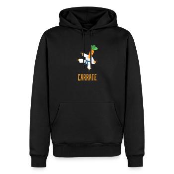 Carrate Carrot Lover Karate Coach Martial Artist - Men’s Premium Organic Hoodie - black - Front - Nico (187cm)