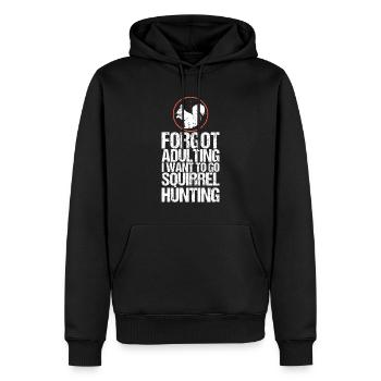 Chasse à l’écureuil - Sweat à capuche Premium bio Homme - noir - Devant - Nico (187cm)
