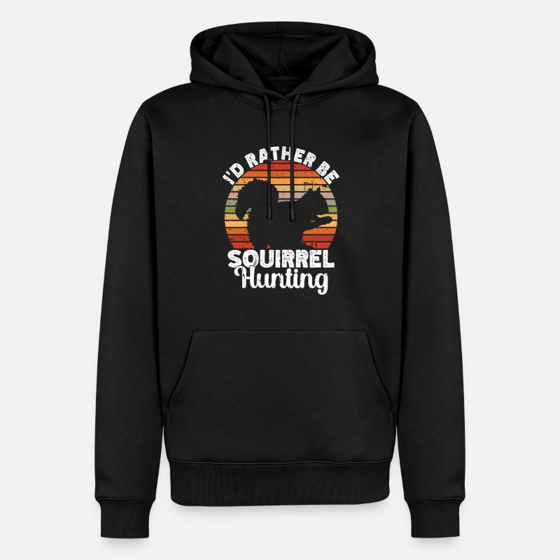 Chasse à l’écureuil - Sweat à capuche Premium bio Homme - noir