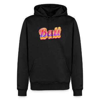 Vintage Indonesien Urlaubsreise Asien Bali - Männer Premium Bio Hoodie - Schwarz - Vorne - Nico (187cm)