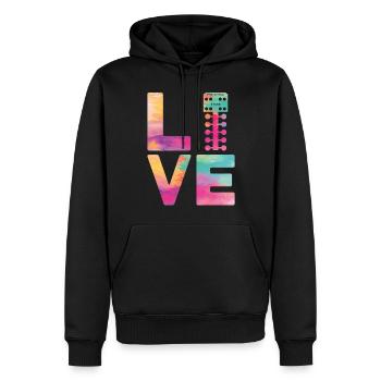 Drag Racing Race Car Watercolor - Männer Premium Bio Hoodie - Schwarz - Vorne - Nico (187cm)