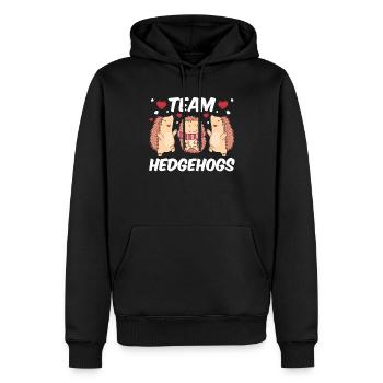 Équipe hérisson Dictons Pet Cute - Sweat à capuche Premium bio Homme - noir - Devant - Nico (187cm)