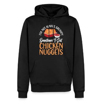 Chicken Nugget Geschenke - Männer Premium Bio Hoodie - Schwarz - Vorne - Nico (187cm)
