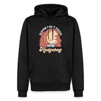 S’il vous plaît ne touchez pas le hérisson Pet mignon - Sweat à capuche Premium bio Homme - noir - Devant - Nico (187cm)