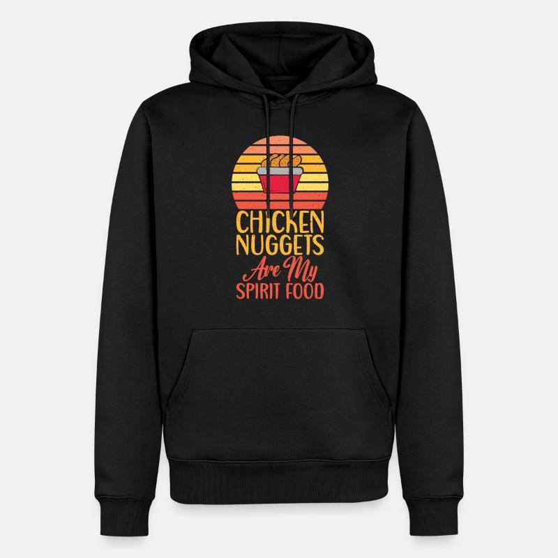 Chicken Nugget Geschenke - Männer Premium Bio Hoodie - Schwarz