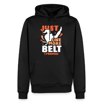 Nur Noch Ein Gürtel Versprochen Schwarzgurt Gur - Männer Premium Bio Hoodie - Schwarz - Vorne - Nico (187cm)