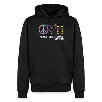 Drag Racing Race Car Girl Retro - Männer Premium Bio Hoodie - Schwarz - Vorne - Nico (187cm)