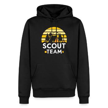 Pfadfinder Team Sippe Zeltlager Pfadfinden - Männer Premium Bio Hoodie - Schwarz - Vorne - Nico (187cm)
