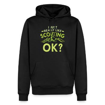 Ich Mag Pfadfinden Einfach Sehr Pfadfinder Sippe - Männer Premium Bio Hoodie - Schwarz - Vorne - Nico (187cm)
