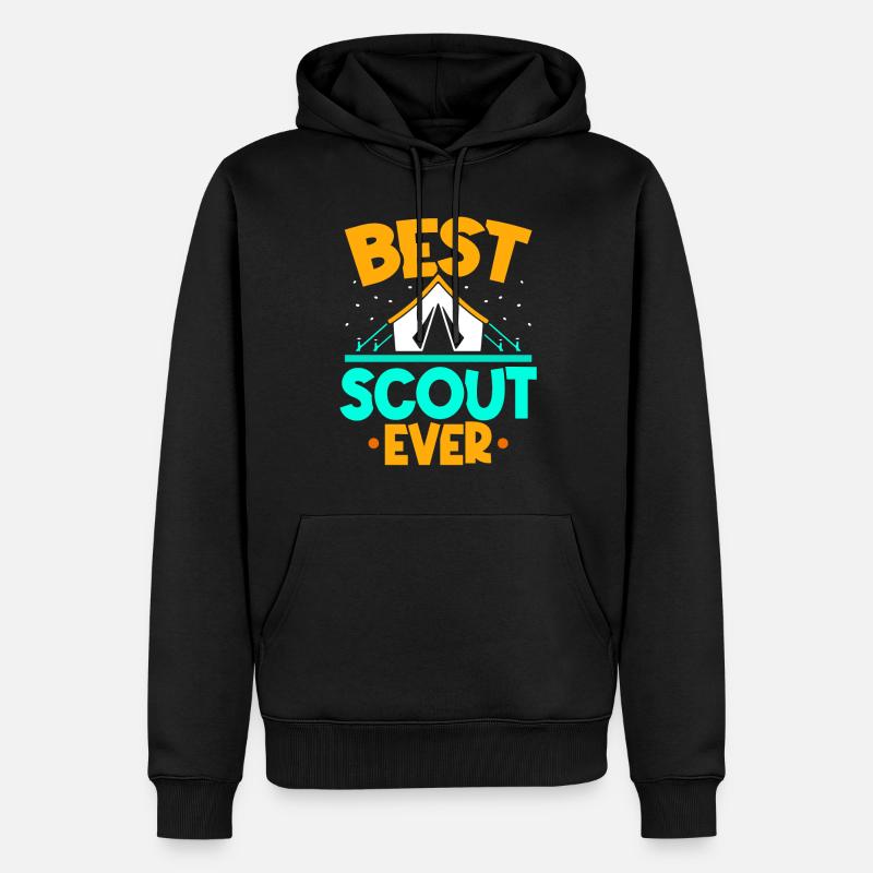 Bester Pfadfinder Überhaupt Sippe Zeltlager - Männer Premium Bio Hoodie - Schwarz